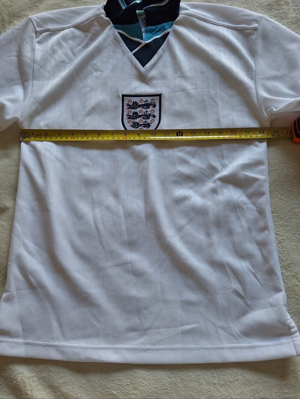 Score Draw England Euro 1996 Home Jersey 2024 Official Retro Release Men's S - Picture 5 of 10